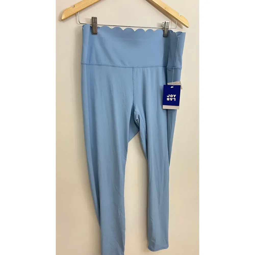 JoyLab Leggings Women Extra Large Blue Scalloped High Waist Moisture Wicking - Picture 3 of 6
